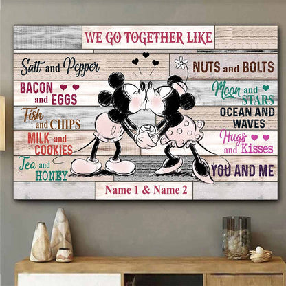 We Go Together - Personalized Couple Mouse Poster