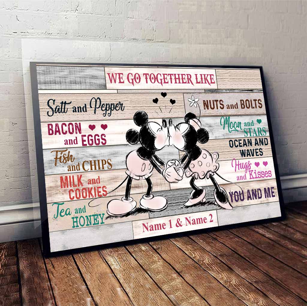 We Go Together - Personalized Couple Mouse Poster