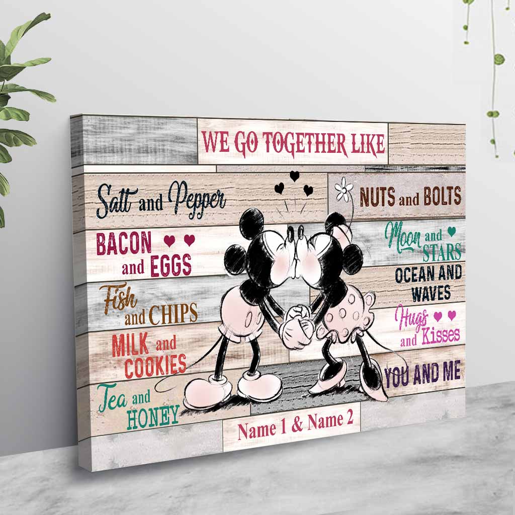 We Go Together - Personalized Couple Mouse Poster