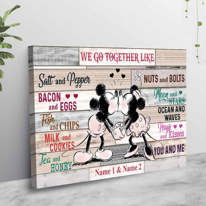 We Go Together - Personalized Couple Mouse Poster