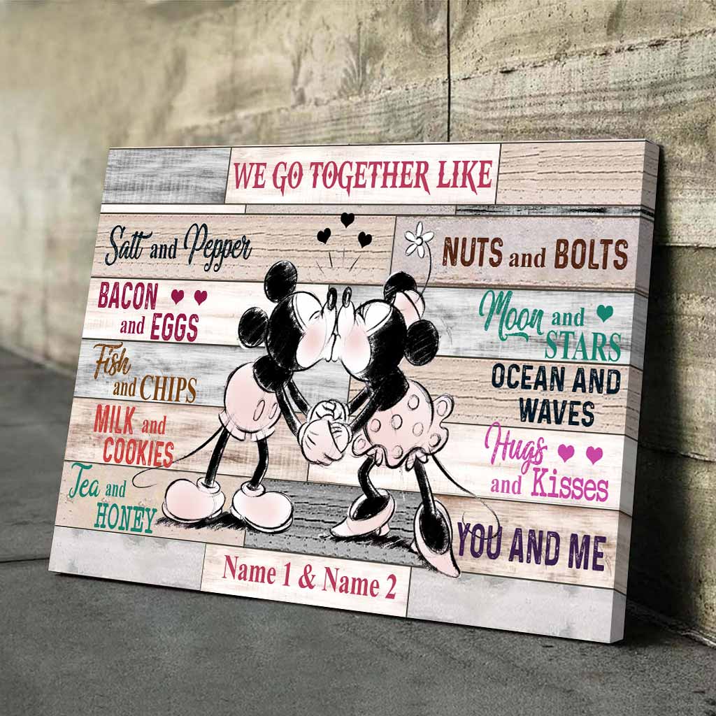 We Go Together - Personalized Couple Mouse Poster