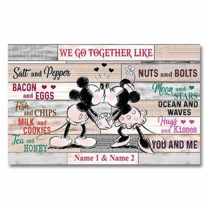 We Go Together - Personalized Couple Mouse Poster