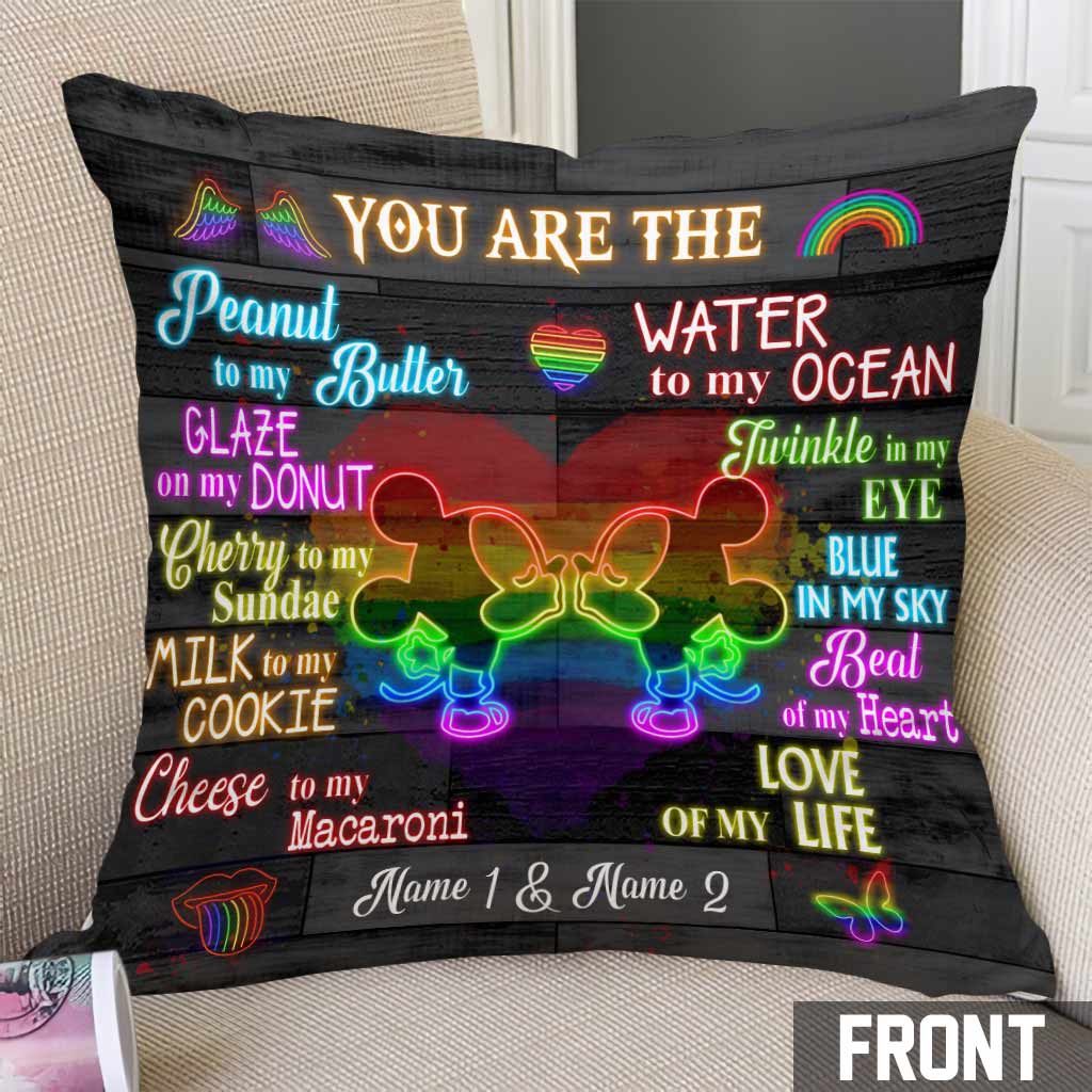 You Are The Love Of My Life - Personalized Couple LGBT Support Throw Pillow With 3D Pattern Print