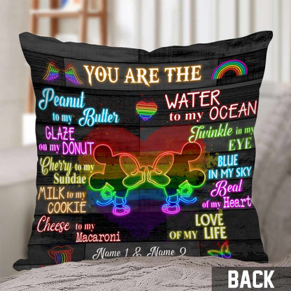 You Are The Love Of My Life - Personalized Couple LGBT Support Throw Pillow With 3D Pattern Print