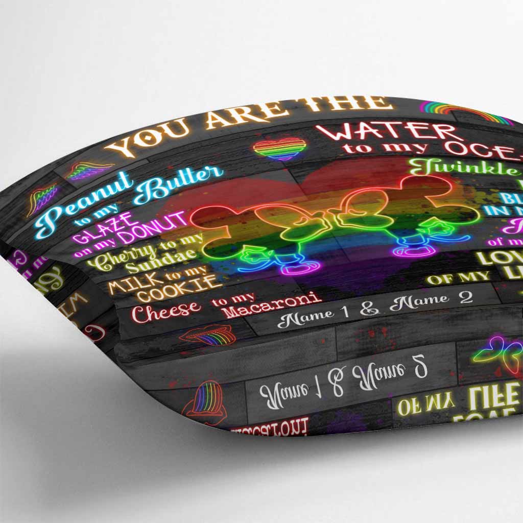 You Are The Love Of My Life - Personalized Couple LGBT Support Throw Pillow With 3D Pattern Print