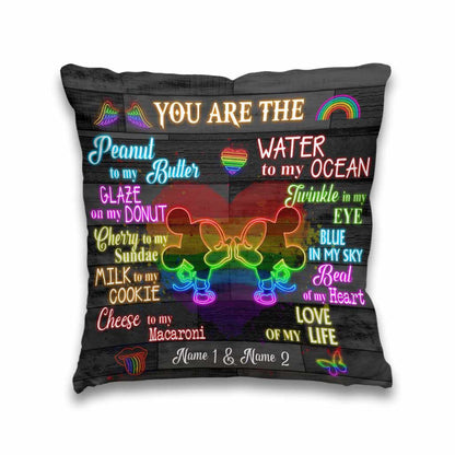 You Are The Love Of My Life - Personalized Couple LGBT Support Throw Pillow With 3D Pattern Print