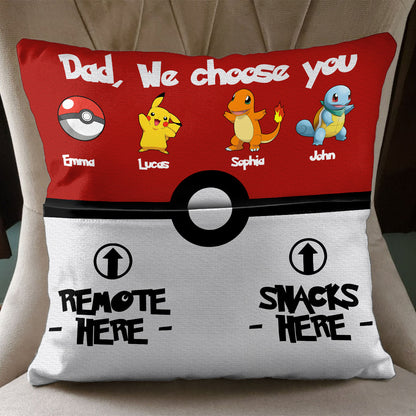 We Choose You - Personalized Monster Trainer Pocket Pillow