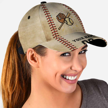 Baseball Personalized Leather Pattern Print Classic Cap