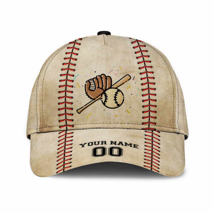 Baseball Personalized Leather Pattern Print Classic Cap