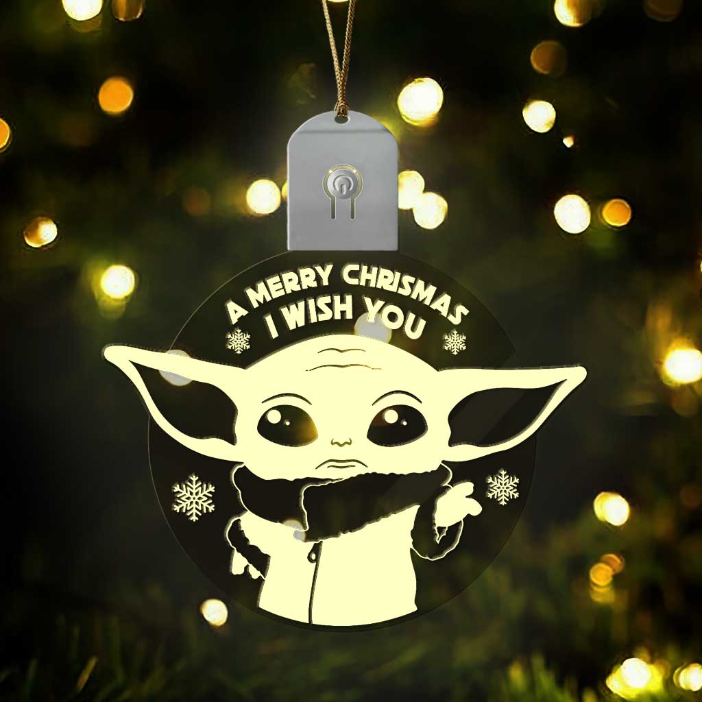 A Merry Chrismas I Wish You - Christmas The Force Shaped Led Acrylic Ornament