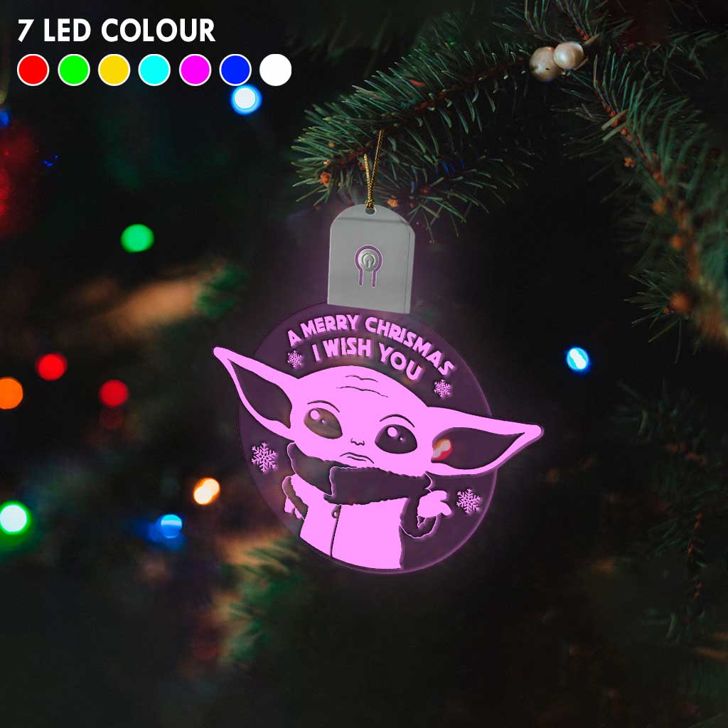 A Merry Chrismas I Wish You - Christmas The Force Shaped Led Acrylic Ornament