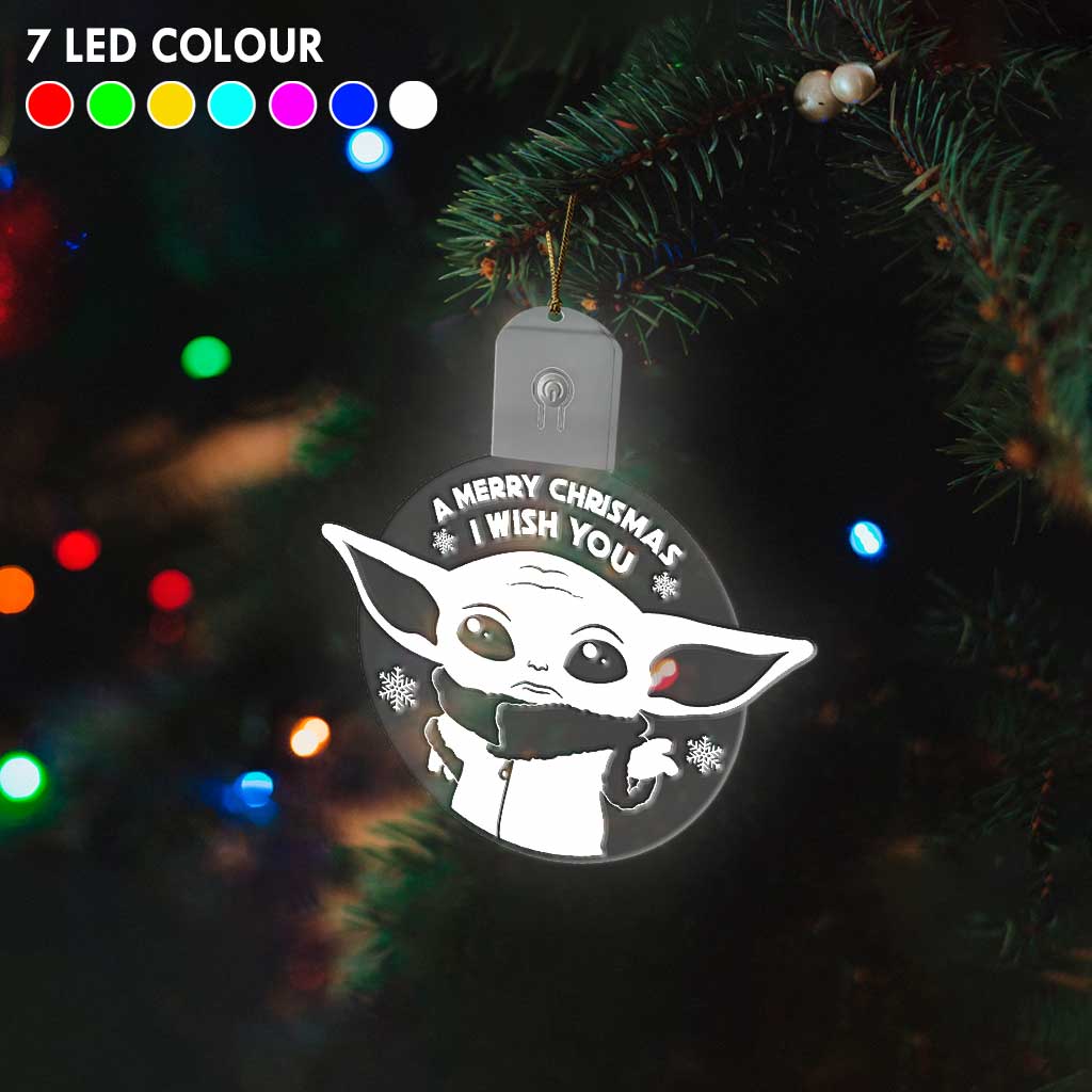 A Merry Chrismas I Wish You - Christmas The Force Shaped Led Acrylic Ornament