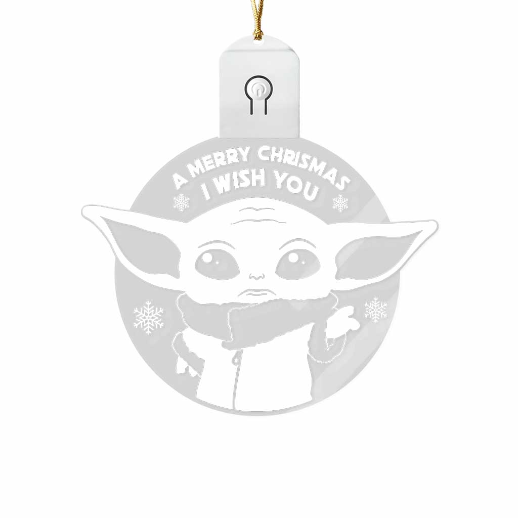 A Merry Chrismas I Wish You - Christmas The Force Shaped Led Acrylic Ornament