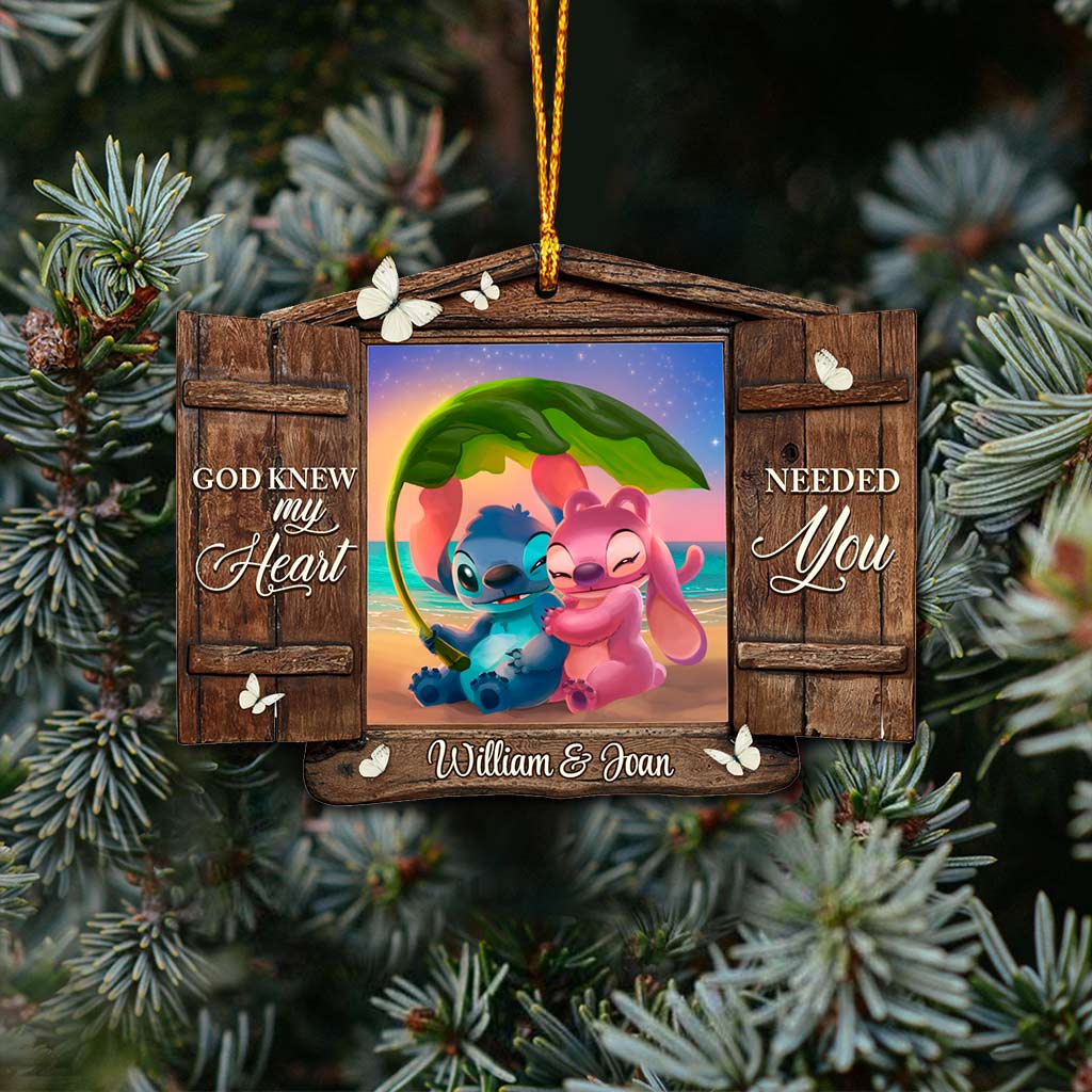 God Knew My Heart - Personalized Christmas Ohana Ornament (Printed On Both Sides)