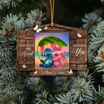 God Knew My Heart - Personalized Christmas Ohana Ornament (Printed On Both Sides)