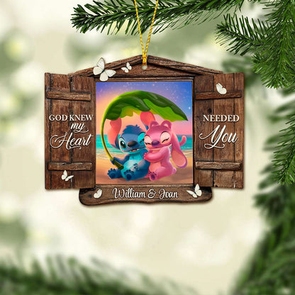 God Knew My Heart - Personalized Christmas Ohana Ornament (Printed On Both Sides)