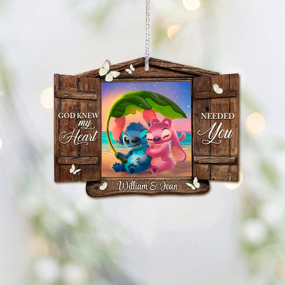 God Knew My Heart - Personalized Christmas Ohana Ornament (Printed On Both Sides)