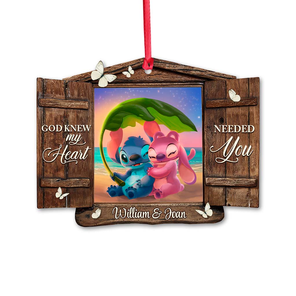 God Knew My Heart - Personalized Christmas Ohana Ornament (Printed On Both Sides)