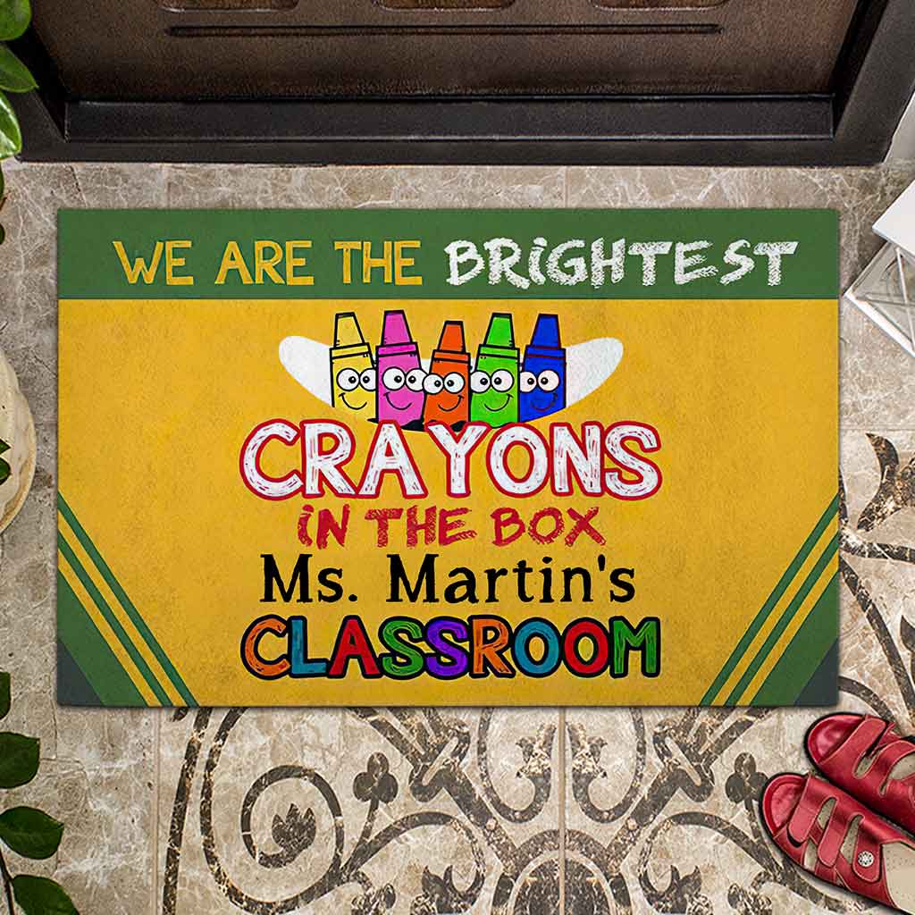 We Are The Brightest Crayons - Personalized Teacher Doormat