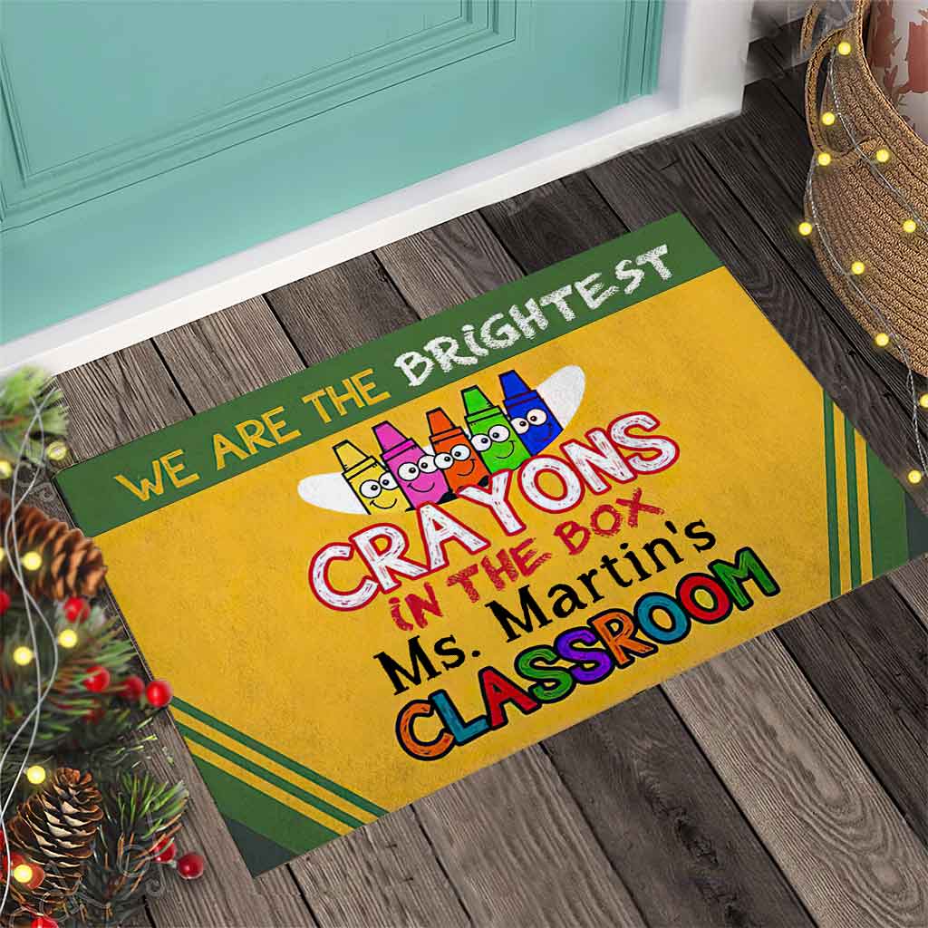 We Are The Brightest Crayons - Personalized Teacher Doormat