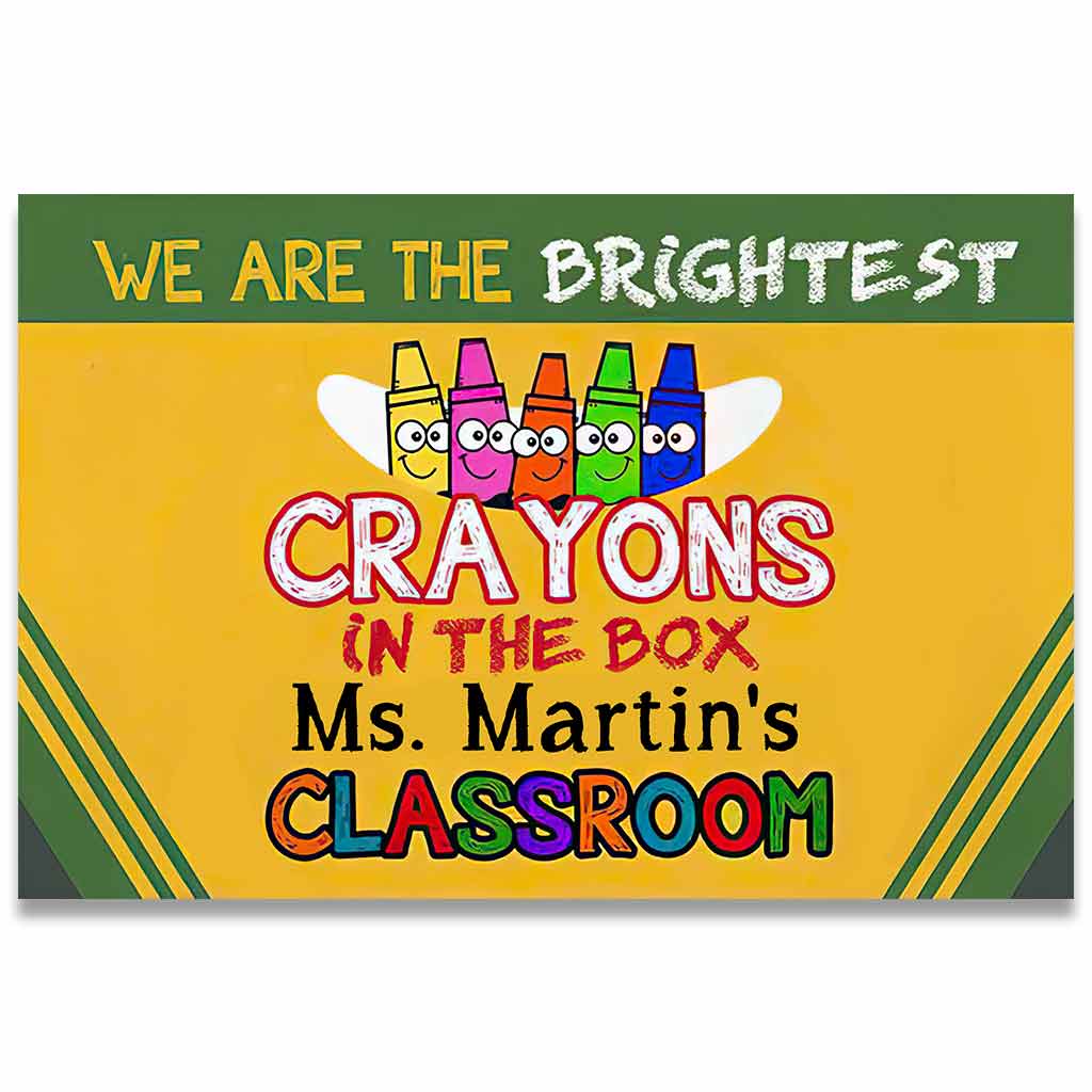 We Are The Brightest Crayons - Personalized Teacher Doormat