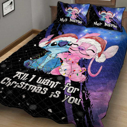 All I Want For Christmas Is You - Personalized Ohana Quilt Set