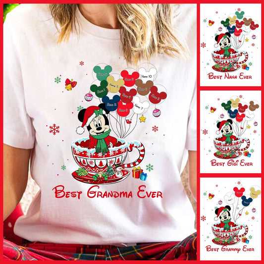 Best Grandma Ever - Personalized Christmas T-shirt and Hoodie