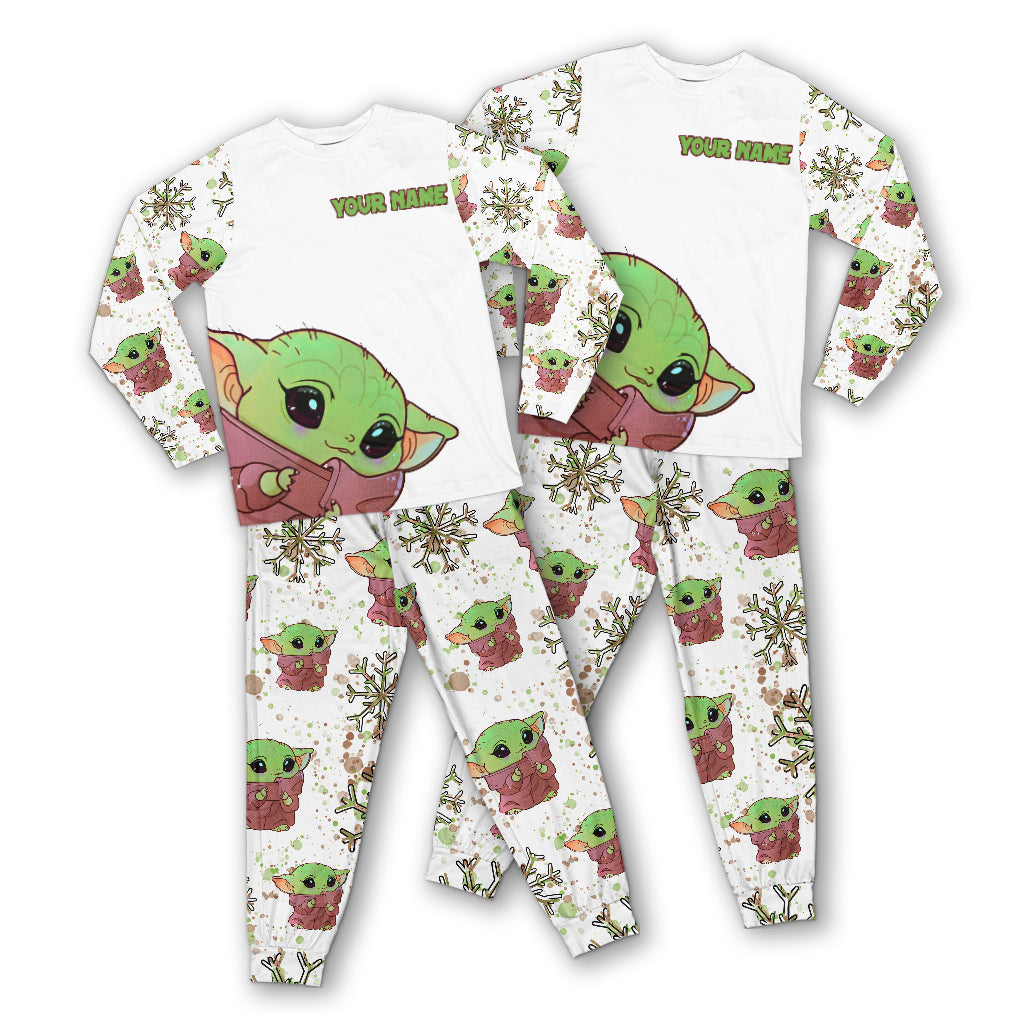 The Child - Personalized Christmas The Force Pajamas Set