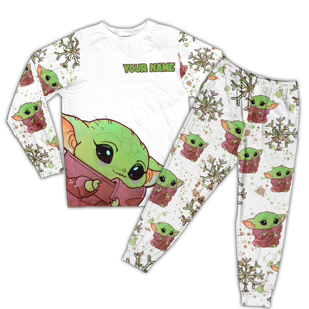 The Child - Personalized Christmas The Force Pajamas Set