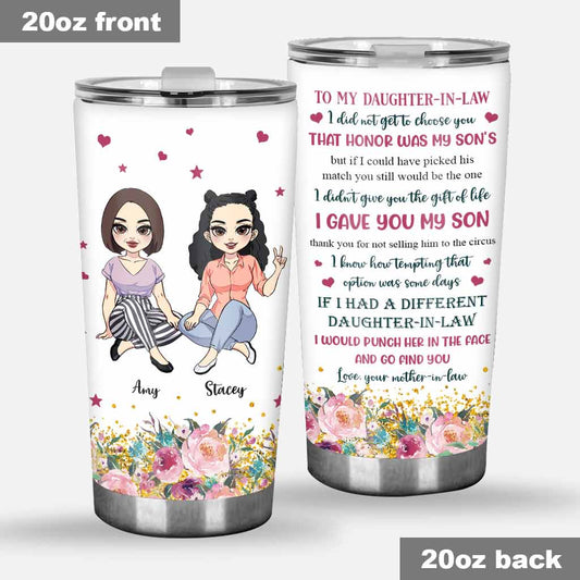 To My Dear Daughter-In-Law - Personalized Tumbler