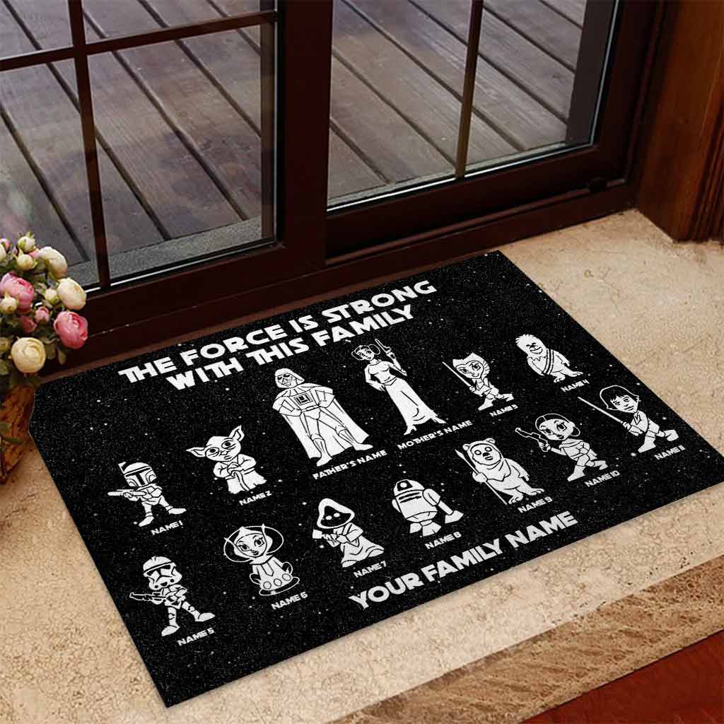 The Force Is Strong With This Family - Personalized The Force Doormat