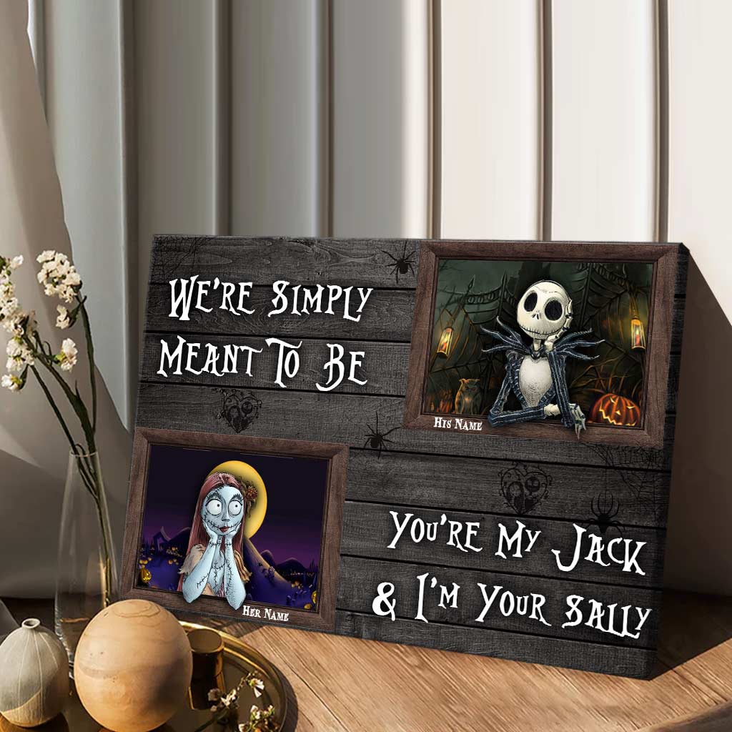 We’re Simply Meant To Be - Personalized Couple Nightmare Canvas And Poster