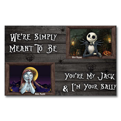 We’re Simply Meant To Be - Personalized Couple Nightmare Canvas And Poster