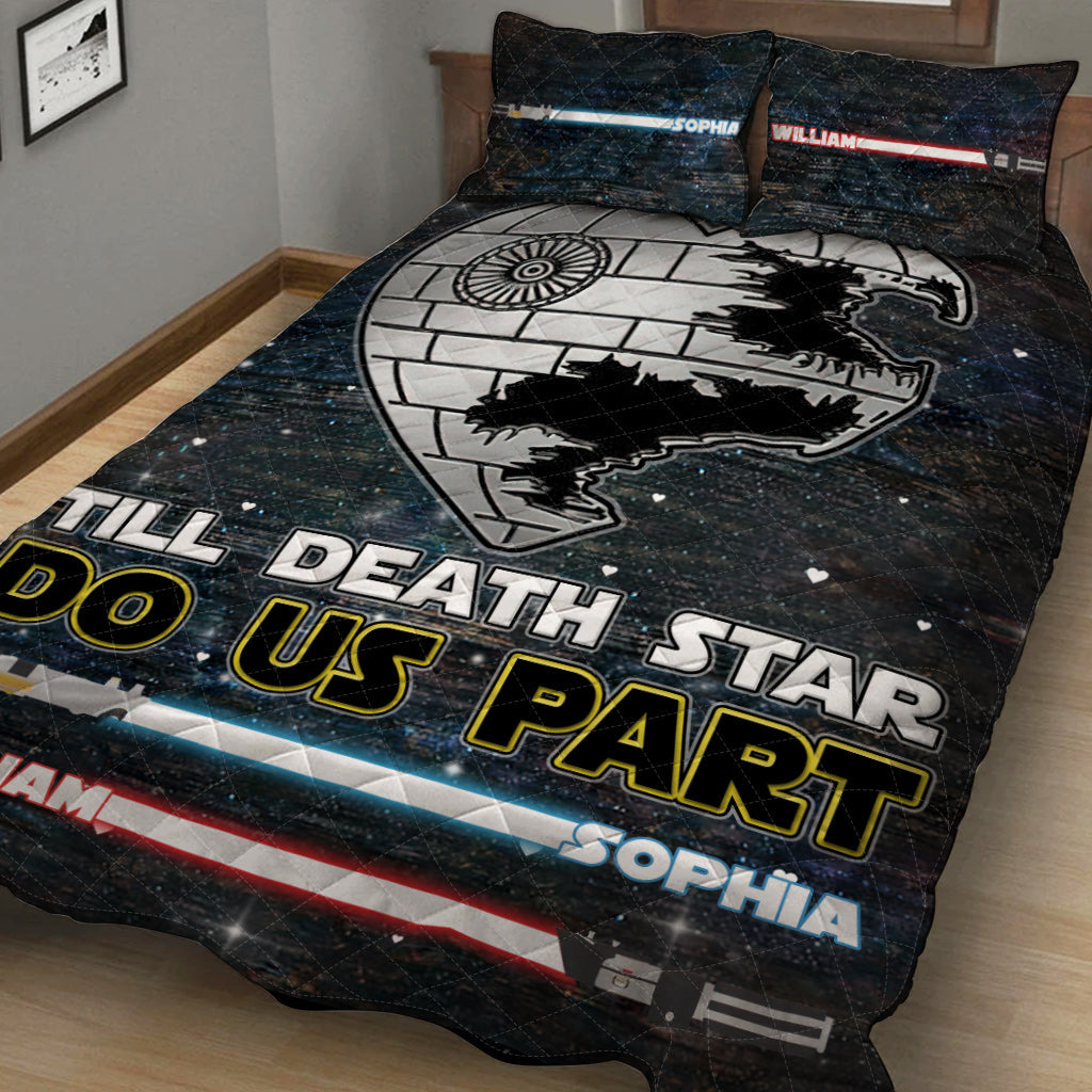 Till Death Star Do Us Part - Personalized Couple The Force Quilt Set