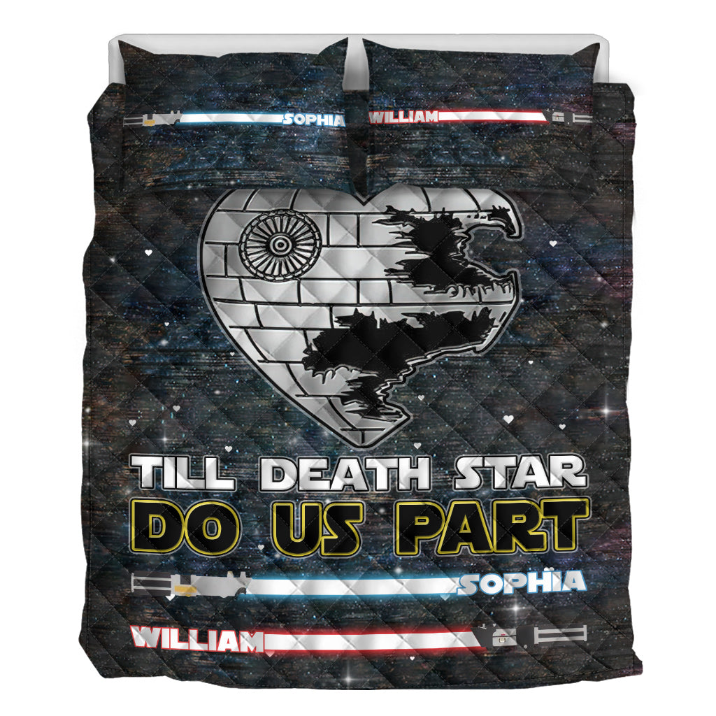 Till Death Star Do Us Part - Personalized Couple The Force Quilt Set