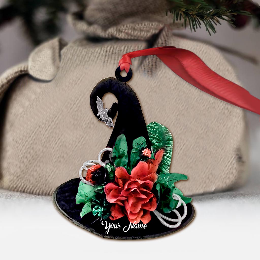 Witch Hat - Personalized Christmas Ornament (Printed On Both Sides)