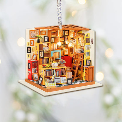 Bookstore Vintage - Christmas Book Ornament (Printed On Both Sides)