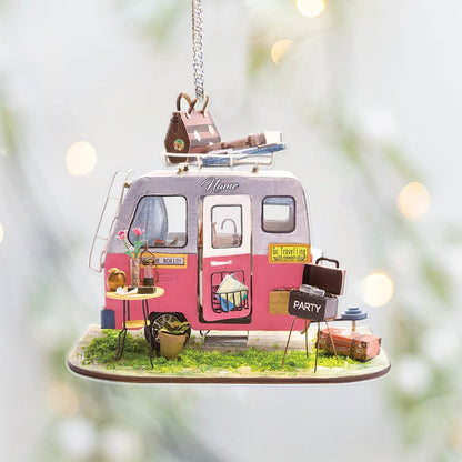 Happy Camper - Personalized Christmas Camping Transparent Ornament