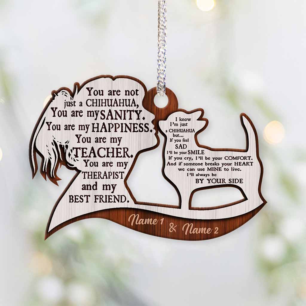 I Know I'm Just A Chihuahua - Personalized Christmas Chihuahua Ornament (Printed On Both Sides)