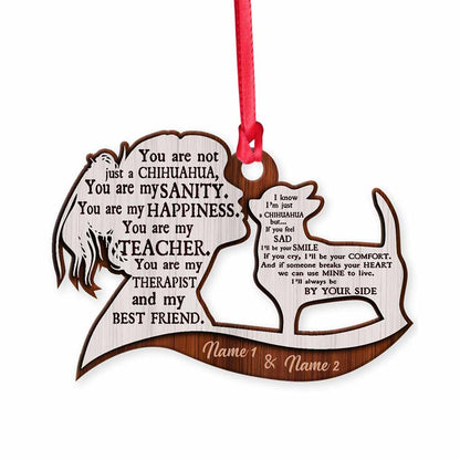 I Know I'm Just A Chihuahua - Personalized Christmas Chihuahua Ornament (Printed On Both Sides)