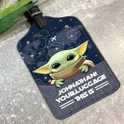 Your Luggage This Is - Personalized The Force Leather Luggage Tag