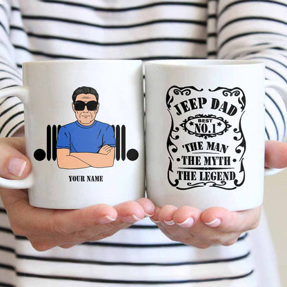 The Dad The Myth The Legend - Personalized Father's Day Car Mug