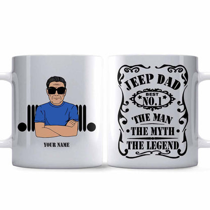 The Dad The Myth The Legend - Personalized Father's Day Car Mug