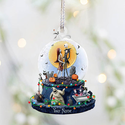 Nightmare Christmas - Personalized Ornament With 3D Pattern Print (Printed On Both Sides)