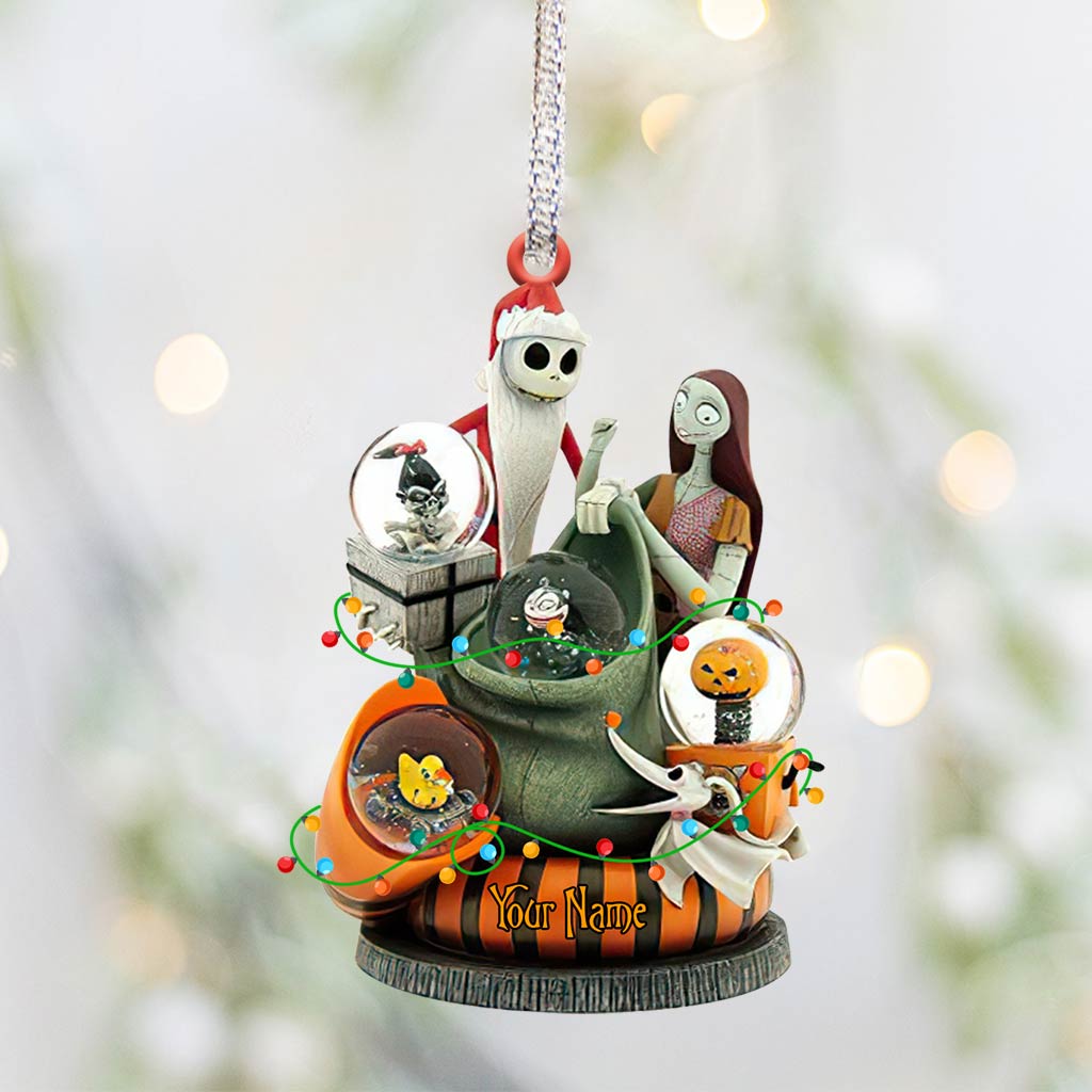 Nightmare Christmas - Personalized Ornament With 3D Pattern Print (Printed On Both Sides)