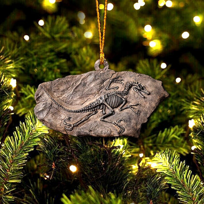 Dinosaur Fossil - Christmas Ornament (Printed On Both Sides)