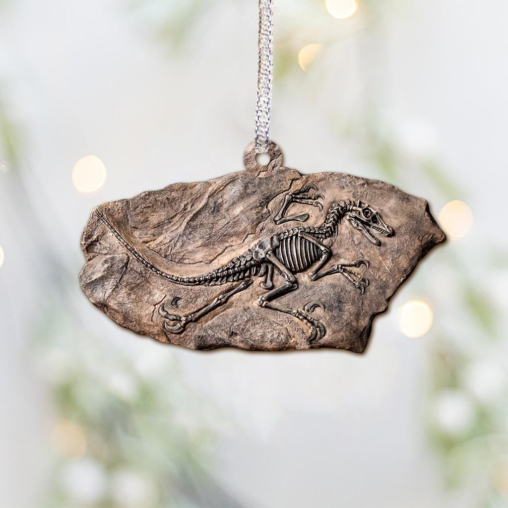 Dinosaur Fossil - Christmas Ornament (Printed On Both Sides)