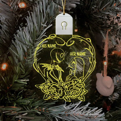 I'm Yours No Returns - Personalized Christmas Nightmare Shaped Led Acrylic Ornament