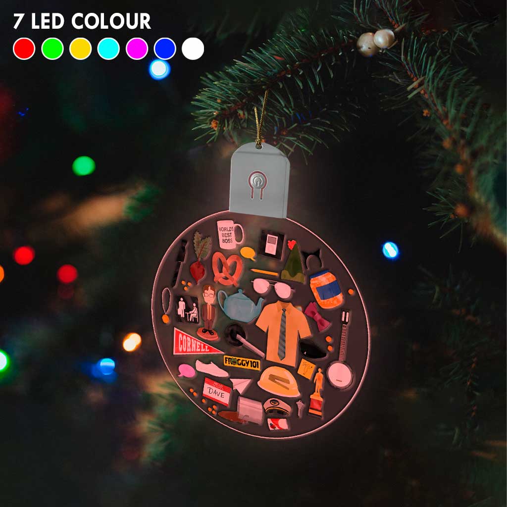 World's Best Ornament - Christmas Round Led Acrylic Ornament