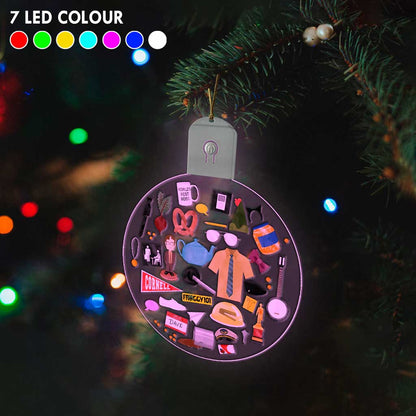 World's Best Ornament - Christmas Round Led Acrylic Ornament